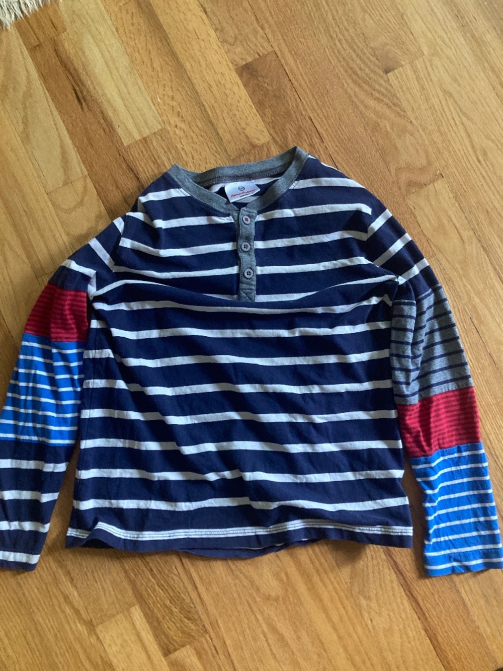 Boy's Hanna Andersson Striped Henley Shirt